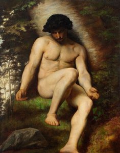 Studie van Adam voor Paradis perdu, ca. 1863 door Alexandre Cabanel