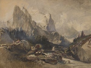 De Wetterhorn in het Berner Oberland