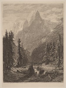 Bergweide door Alexandre Calame