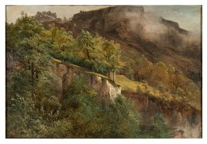 Berglandschap in Wallis door Alexandre Calame