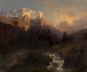 De Wetterhorn door Alexandre Calame