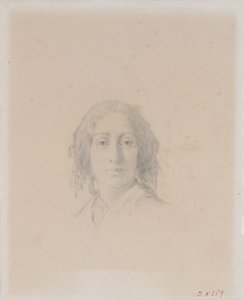 Portret van George Sand door Alexandre Damien Manceau