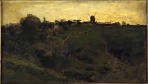 Uitzicht op Montmartre, noordwestzijde door Alexandre Defaux