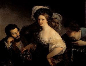 De jonge courtisane, 1821 door Alexandre Francois Xavier Sigalon