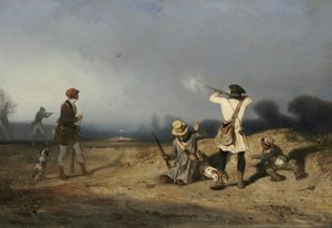 Vogeljacht, 1830 door Alexandre Gabriel Decamps