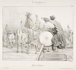 Grands Sauteurs!, uit La Caricature, 1823-60 door Alexandre Gabriel Decamps