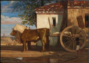 Ossen voor een Boerderij in Le Verrier