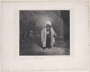Staande Turk, 1831 door Alexandre Gabriel Decamps