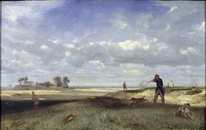 De jacht, 1847 door Alexandre Gabriel Decamps