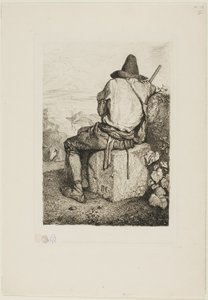 De Varkenshoeder door Alexandre Gabriel Decamps