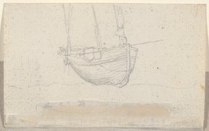Uitzicht op een stad (verso: schip)
