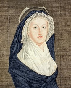 Marie Antoinette (1755-93) in de Concierge, naar een schilderij van Alexandre Kucharski (1741-1819) - Portret van koningin Marie Antoinette (1755-1793) in de Concierge gravure naar het schilderij van Alexandre Kucharski (1741-1819) door Alexandre Kucharski
