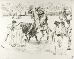 Stierengevecht door Alexandre Lunois