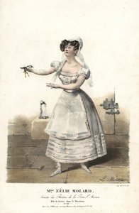 Danseres Miss Zelie Molard en Louise in Le Deserteur door Francois-Alexis Blache Jr., gechoreografeerd door Dauberval, Theatre de la Porte St. Martin