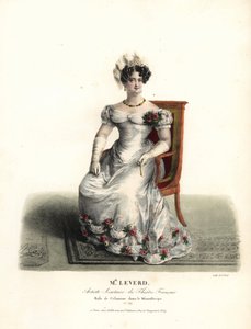 Danseres en actrice Miss Emilie Leverd als Celimene in Le Misanthrope door Moliere, Theatre Français door Alexandre Marie Colin