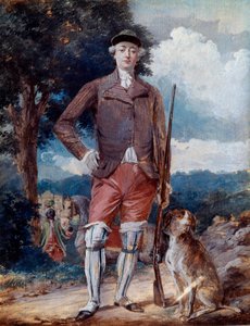 Portret van Charles-Philippe van Frankrijk (1757-1836), graaf van Artois, toekomstige Charles X, in jagerskostuum