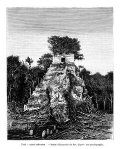 Maya-ruïnes, Tikal, Guatemala door Alexandre de Bar