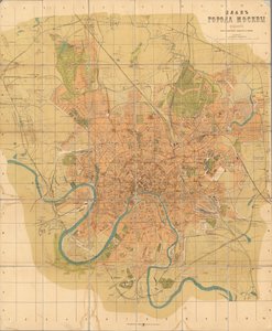 Plan van Moskou, 1916 door Alexei Alexeevich Ilyin