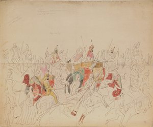 Maharaja Sher Singh van Punjab en Zijn Hof, 1846