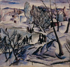 Winter. Bevroren Vijver, 1923-1924 door Alexei Ilyich Kravchenko
