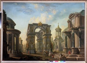 Fantaisie architecturale door Alexei Ivanovich Belsky