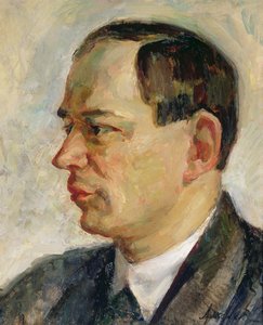 Portret van Vissarion Shebalin (1902-63) 1933 door Alexei Nikolayevich Arzhenikov