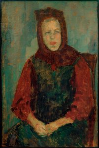 Boerenmeisje met kap door Alexej von Jawlensky