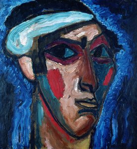 Hoofd van een Man (Alexander Sacharoff), ca. 1911 door Alexej von Jawlensky