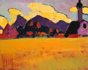 Landschap bij Murnau door Alexej von Jawlensky