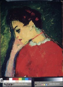 Portret van een vrouw door Alexej von Jawlensky