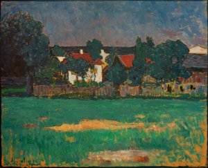 Wasserburger Landschap door Alexej von Jawlensky