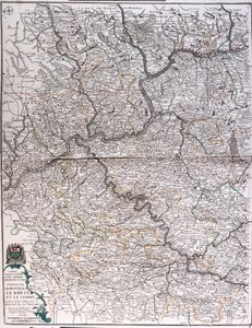 De staten aan de rivier de Mosella, Reno en Saar, Duitsland - door A door Alexis Hubert Jaillot