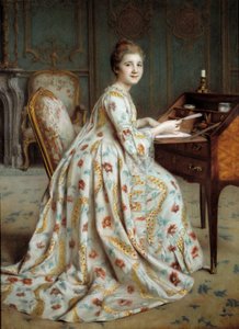 Portret van de markiezin Dubois Mouchet door Alexis Axilette