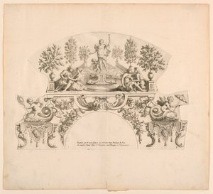 Waaierbladeren, Achtste en negende platen van de set, "Divers Desseins de grands Eventails, Encrans, et autres Ornamens, inventés et gravés par Nicolas Loire" door Alexis Loir