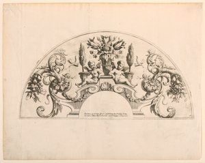 Waaierbladen, vijfde en zesde platen van de set, "Divers Desseins de grands Eventails, Encrans, et autres Ornamens, inventés et gravés par Nicolas Loire"