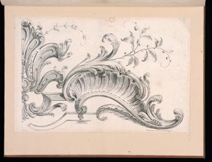 Ontwerp voor Rocaille Decoratie, plaat 4 in Seconde Partie de divers Ornements