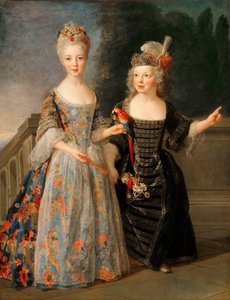 Catherine-Eléonore-Eugénie de Béthisy, toekomstige prinses van Montauban, en haar broer Eugène de Béthisy