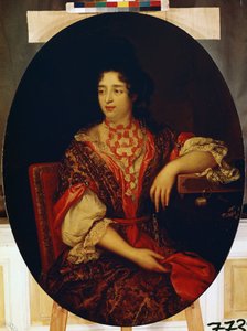Portret van een hofdame aan het hof van de koningin van Frankrijk door Alexis Simon Belle