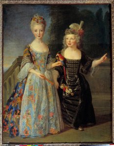 Portret van Catherine Eléonore Eugénie de Béthisy en haar broer Eugène Eléonore