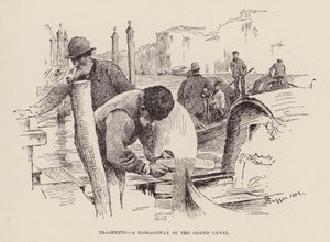 Traghetto, Een Doorgang van het Grote Kanaal (gravure)
