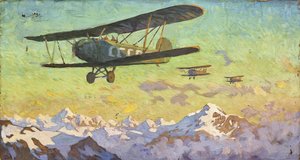 Overvlucht van de Kaukasus door Alfons Konstantinovich Zhaba