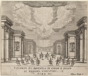 De triomf van Sint Ursula in de hemel en de Romeinse veroveraars