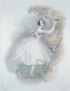 Marie Taglioni, beroemdste ballerina ... (gekleurde print) door Alfred Edward Chalon