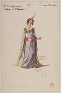 Halévy - La magicienne - kostuumontwerpen van Alfred Albert - 07. Dame van het hof door Alfred Albert