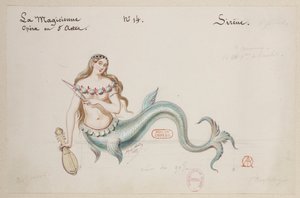 Halévy - La magicienne - kostuummodellen van Alfred Albert - 14. Sirene door Alfred Albert