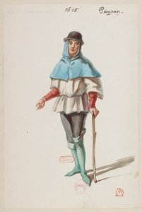 Halévy - La magicienne - kostuummodellen van Alfred Albert - 15. Paysan door Alfred Albert