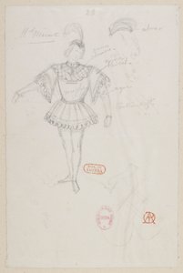 Halévy - La magicienne - Kostuummodellen van Alfred Albert - 23. M. Mérante (pas de deux). M. Mérante, (pas de deux) door Alfred Albert