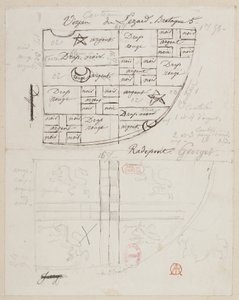 Halévy - La magicienne - kostuummodellen door Alfred Albert - 35 (Wapenschild). Vizieu du Lézard, Bretagne. De heren Couteau, Radepont, Georget door Alfred Albert