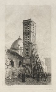 De kerk Saint-Roch door Alfred Alexandre Delauney