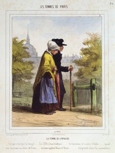 De vrouw van de Invalides, uit Les Femmes de Paris door Alfred Andre Geniole